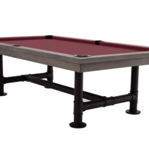 Masa de biliard/masa de sufragerie, piscina, Rasson Bedford, colorat gri, 8 ft., pânză de club visiniu