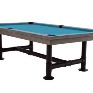 Masa de biliard/masa de sufragerie, piscina, Rasson Bedford, vopsit gri, 7 ft., Simonis 760 albastru electric